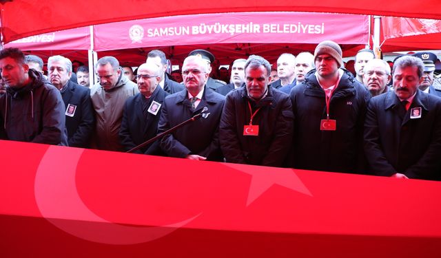 Şehit polis memuru, memleketi Samsun’da toprağa verildi