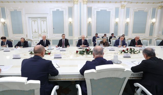 TBMM Başkanı Kurtulmuş, Tacikistan Temsilciler Meclisi Başkanı Idizoda ile bir araya geldi