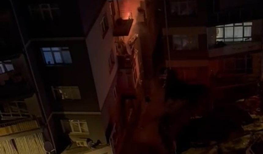 Ankara'da 7 katlı apartmanda yangın paniği