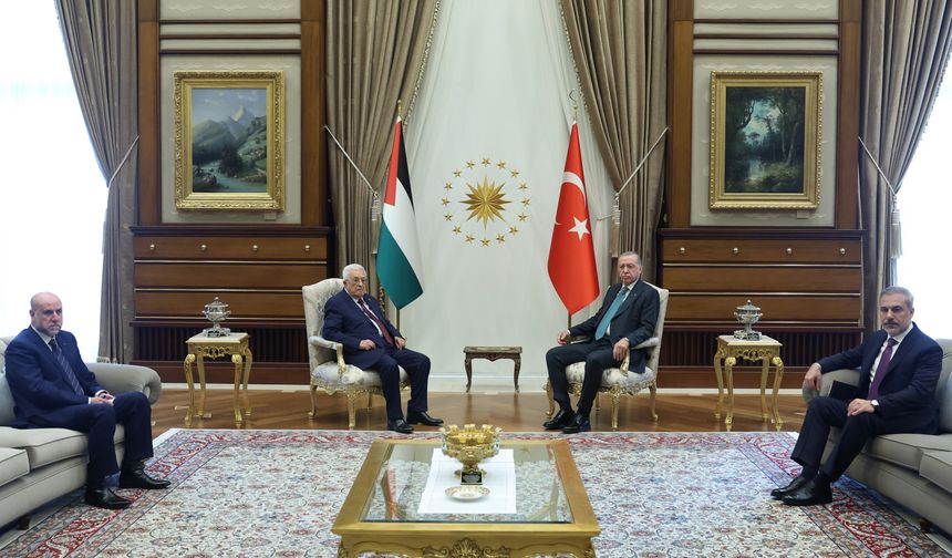 Cumhurbaşkanı Erdoğan, Filistin Devlet Başkanı Abbas ile görüştü