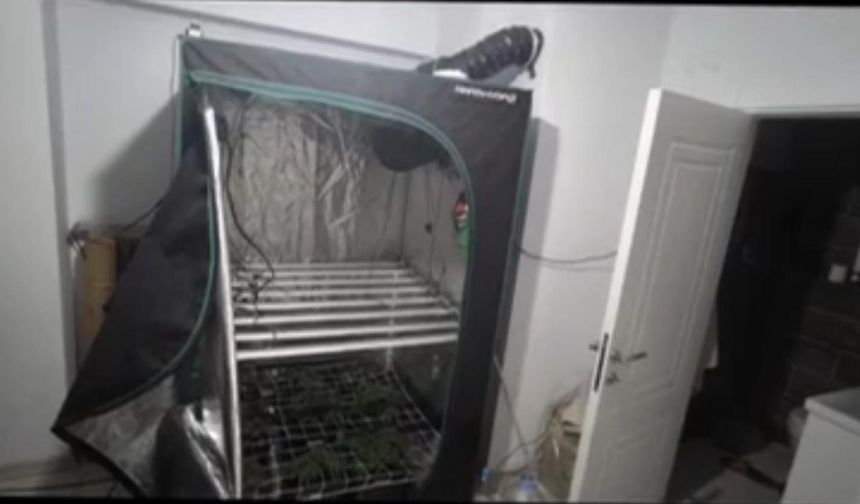 Evlerinde iklimlendirme sistemi kurup uyuşturucu imal eden 3 şüpheliye gözaltı