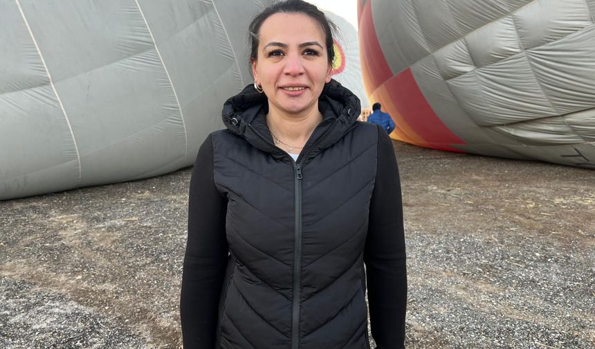 Kapadokya'da balonlar bu kez öğretmenler için havalandı