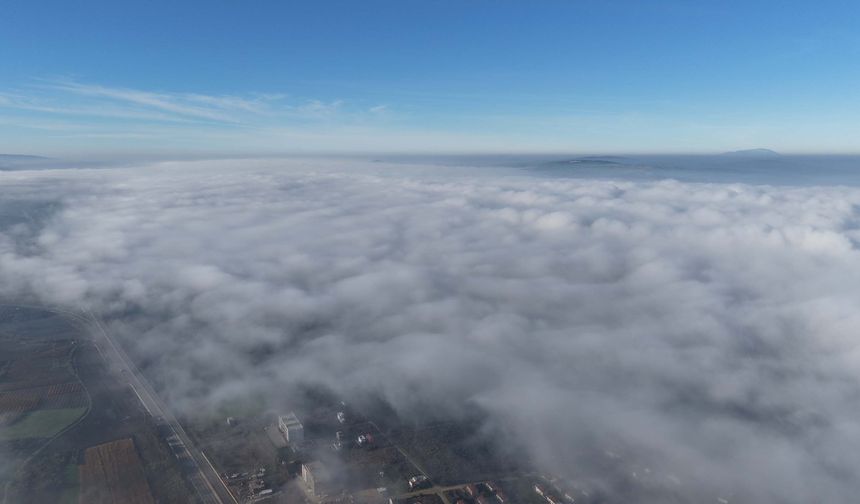 1915 Çanakkale Köprüsü siste kayboldu