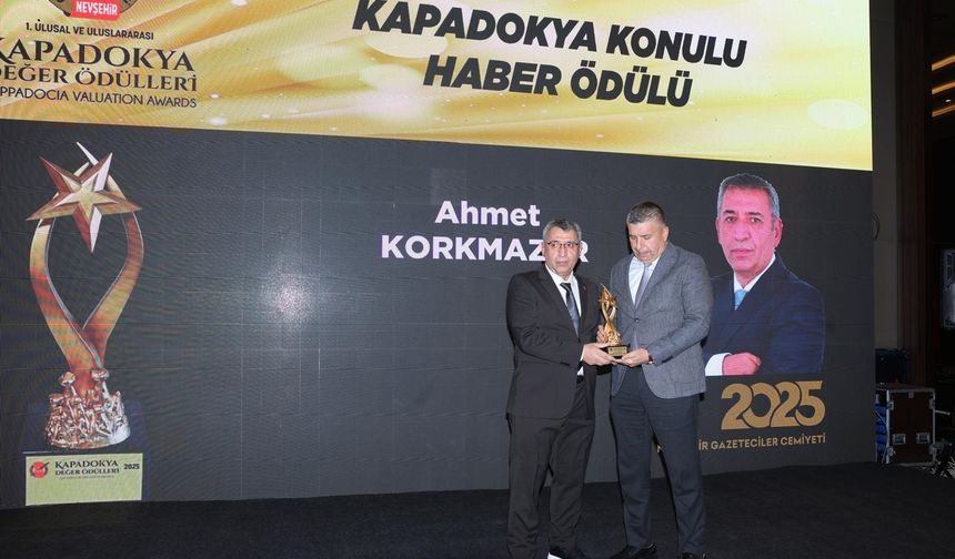 Kapadokya Değer Ödülleri'nde DHA'ya ödül