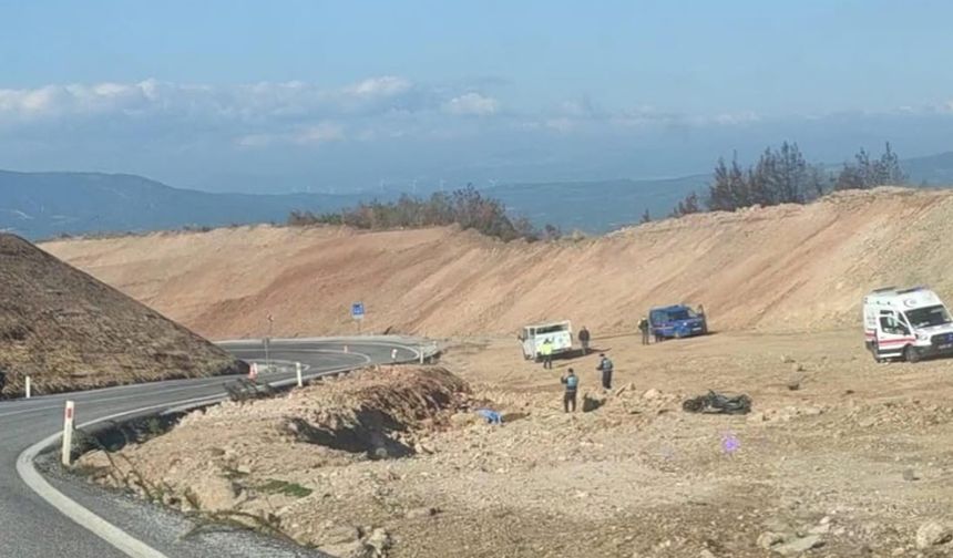 Virajda şarampole uçan motosikletin sürücüsü öldü